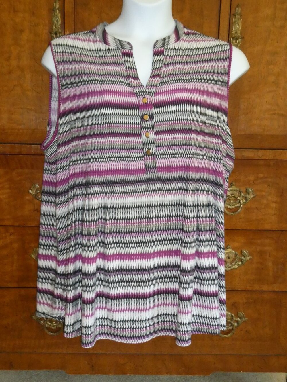 Westport 1962 Women's Plus Sleeveless Blouse Size 3X
